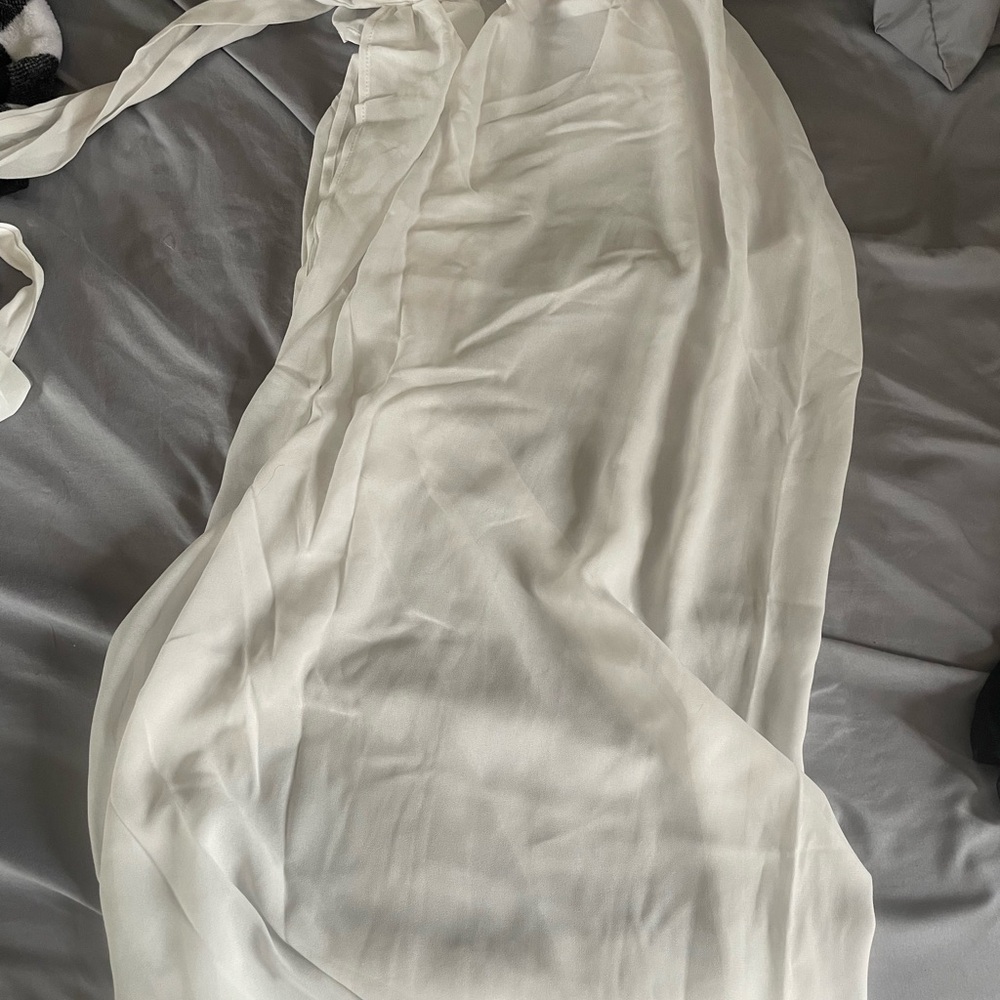 Elegant White Swim Coverup